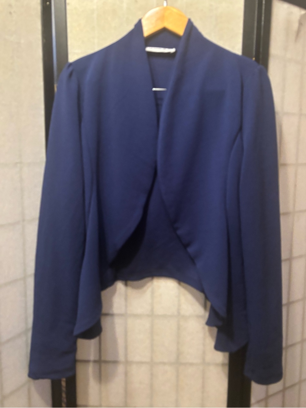DOUBLJU Vintage Open-Front Women's Blazer Style Jacket